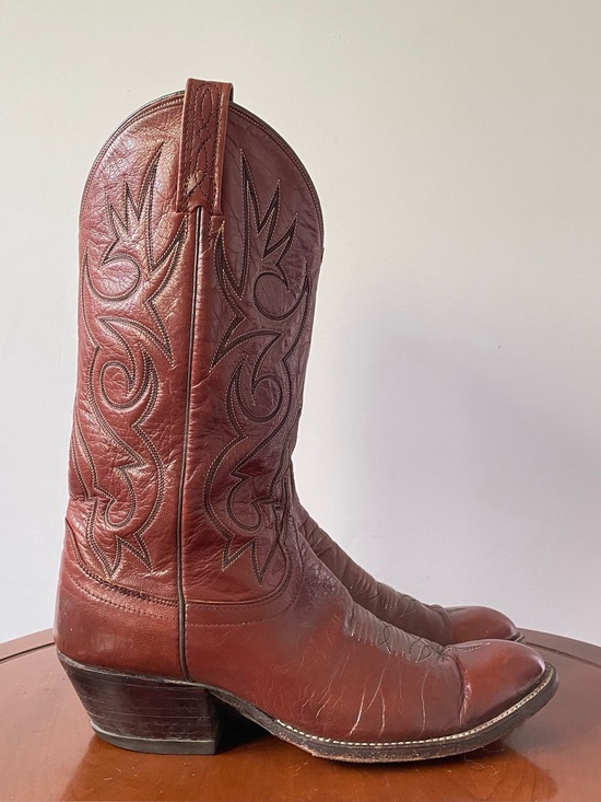 Other - Vintage Dan Post Men’s Embroidered Western Cowboy Boots | US 10